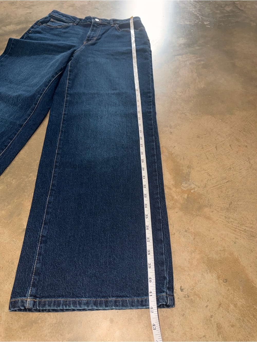 NWT Time and Tru High Rise Wide Leg Jeans Dark Wash Size 10 - Picture 4 of 9